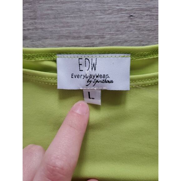 Spirithouse EDW Green Top Size L Polyester Blend Long Sleeve Round Neck - Picture 7 of 9